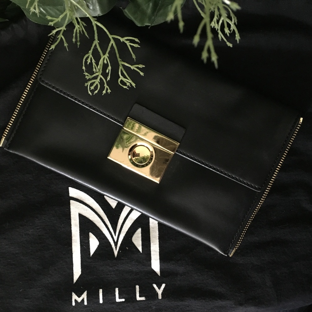 SOLD! MILLY Sienna 2 In 1 Tote Leather Crossbody - Picture 4 of 6